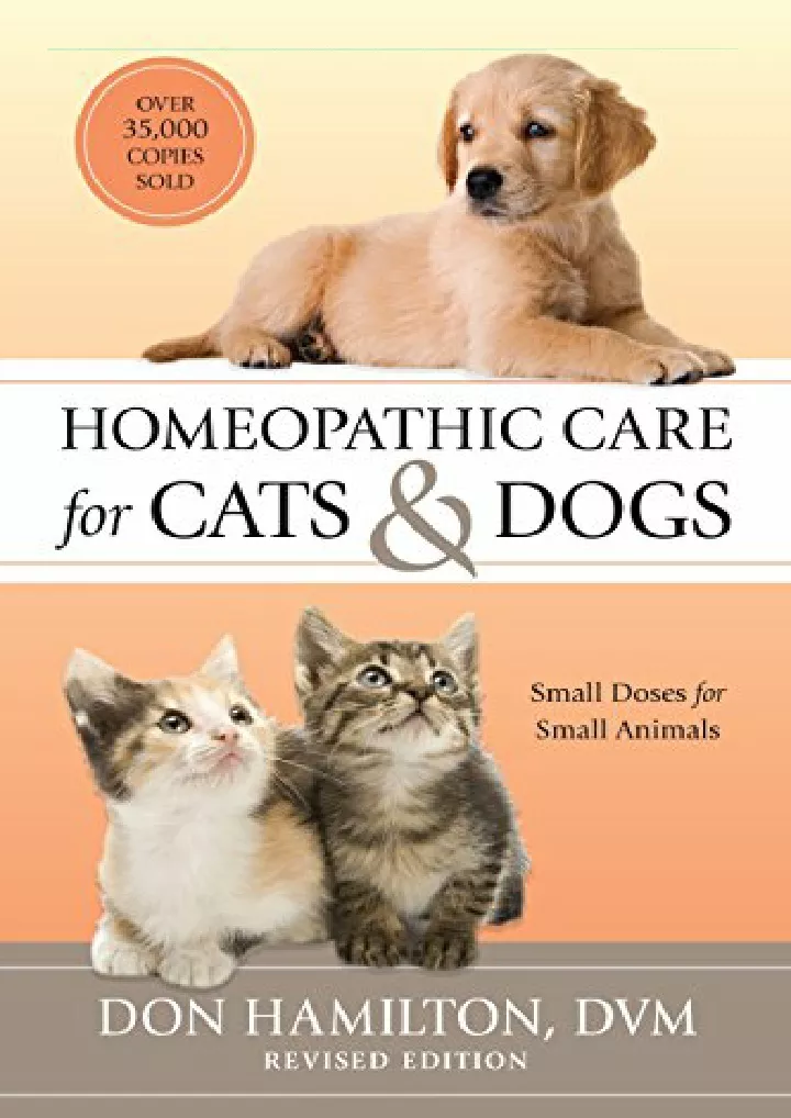 homeopathic care for cats and dogs revised