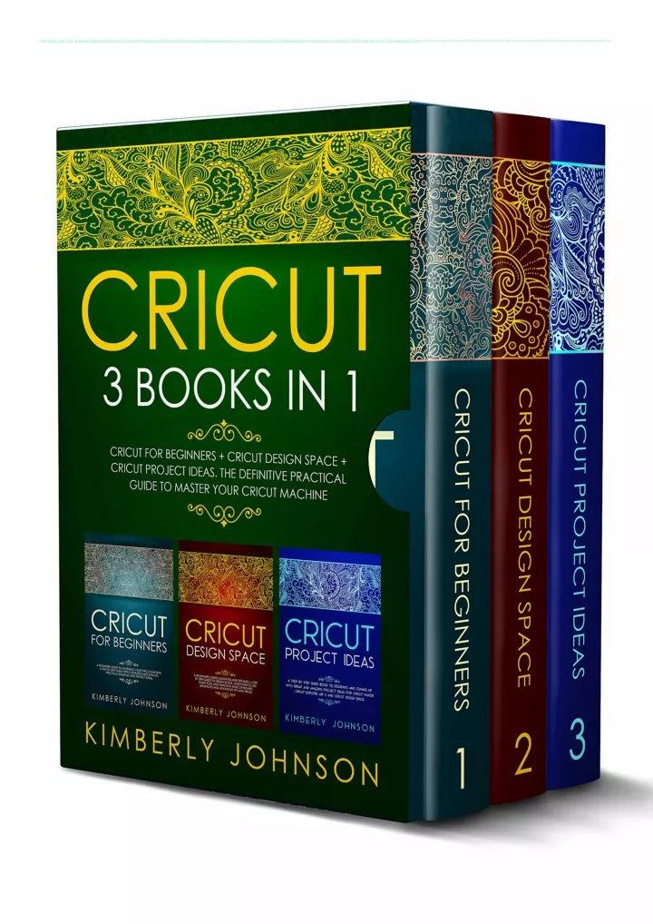 cricut 3 books in 1 beginner s guide book design