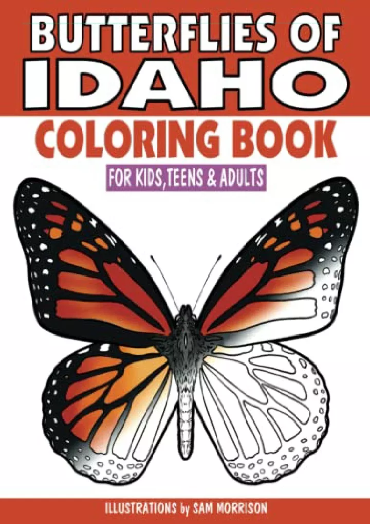 butterflies of idaho coloring book for kids teens