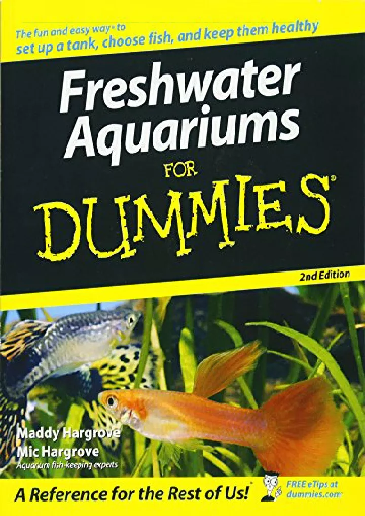 freshwater aquariums for dummies download