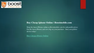 Buy Cheap Iphone Online  Boostmobile.com