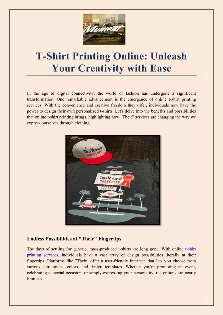 t shirt printing online unleash your creativity