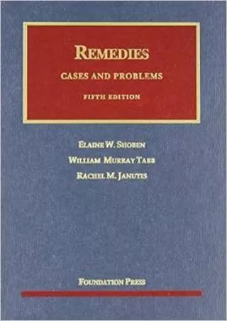 Read online  Remedies, Cases and Problems (University Casebook Series)