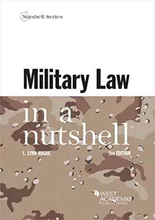 Read Ebook Pdf Military Law in a Nutshell (Nutshells)