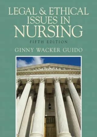 Epub Legal & Ethical Issues in Nursing