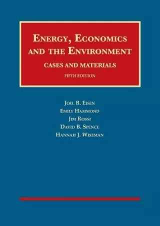 Read online  Energy, Economics, and the Environment (University Casebook Series)