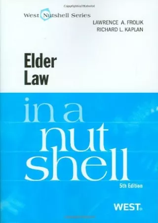 Read PDF  Elder Law in a Nutshell