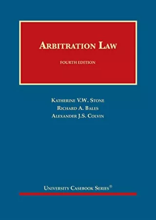 Read online  Arbitration Law (University Casebook Series)
