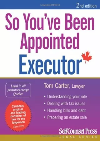Read Book So You've Been Appointed Executor