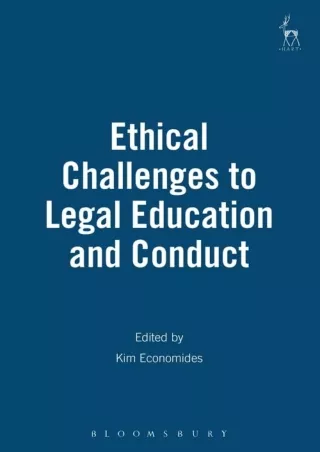 Full Pdf Ethical Challenges to Legal Education and Conduct