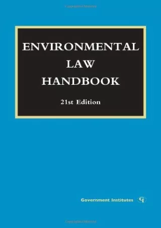 Read PDF  Environmental Law Handbook