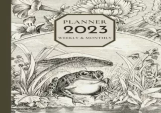 PDF Planner 2023: January to December | Frog Mushroom Cottagecore Vintage Illust