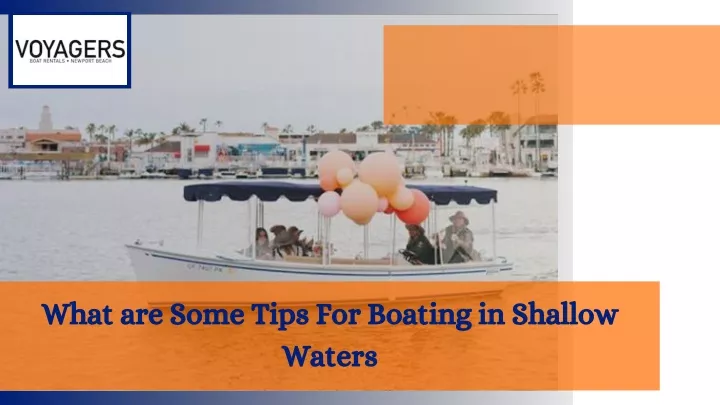 what are some tips for boating in shallow waters
