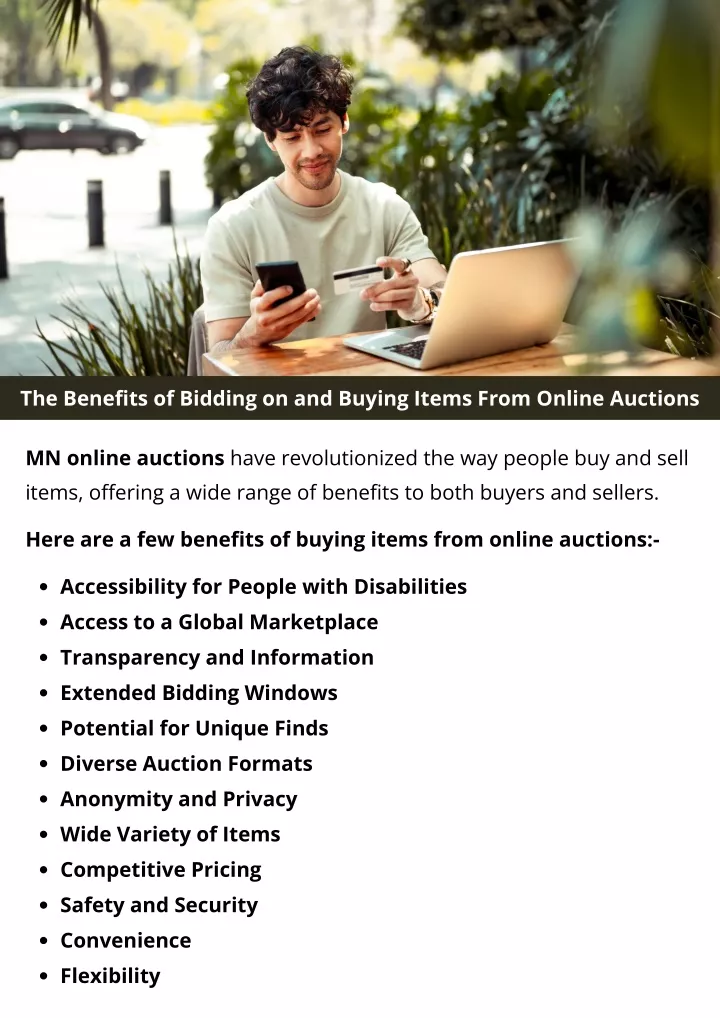 the benefits of bidding on and buying items from