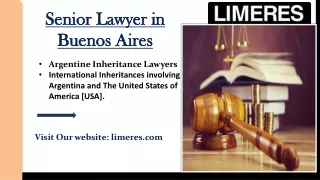 Senior Lawyer in Buenos Aires