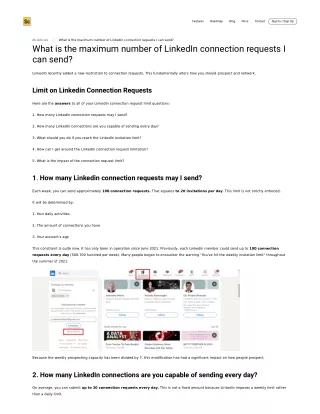 Linkedin invitation limits