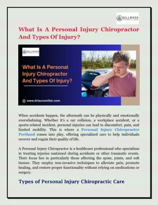 What Is A Personal Injury Chiropractor And Types Of Injury?