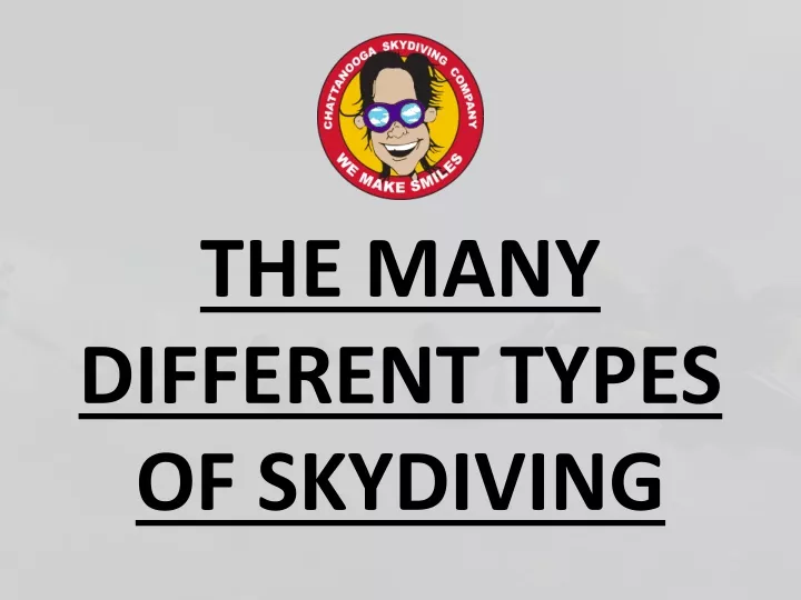 the many different types of skydiving