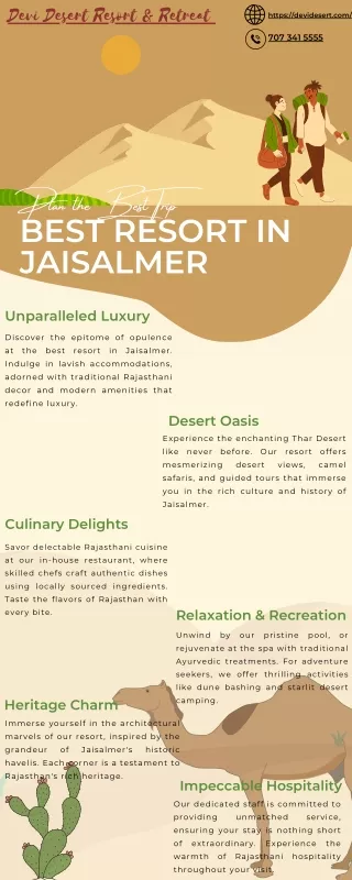 Discover the Oasis of Luxury: Devi Desert Resort & Retreat - The Best Resort in