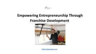 Empowering Entrepreneurship Through Franchise Development