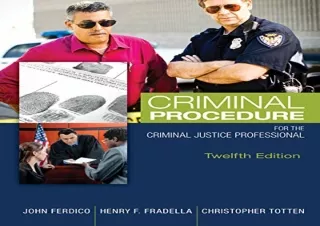 FREE READ [PDF] Criminal Procedure for the Criminal Justice Professional