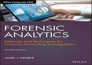 DOWNLOAD️ FREE (PDF) Forensic Analytics: Methods and Techniques for Forensic Accounting Investigations (Wiley Corporate