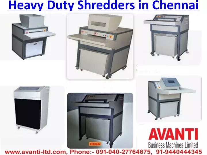 heavy duty shredders in chennai