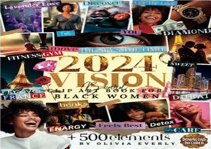 2024 Vision Board Clip Art Book: Inspiring Collection of 600 +