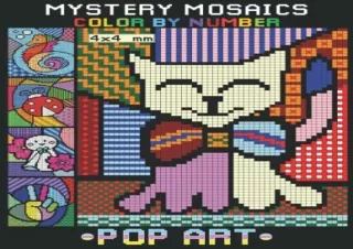 get [PDF] Download Mystery Mosaics Color By Number: large print Pixel Art Colori