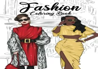 [PDF] Fashion Coloring Book: 50 Stylish Outfits to Color for Adult Women and Tee