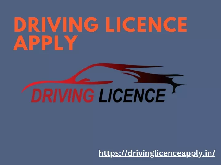 driving licence apply