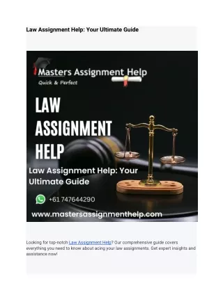 Law Assignment Help_ Your Ultimate Guide