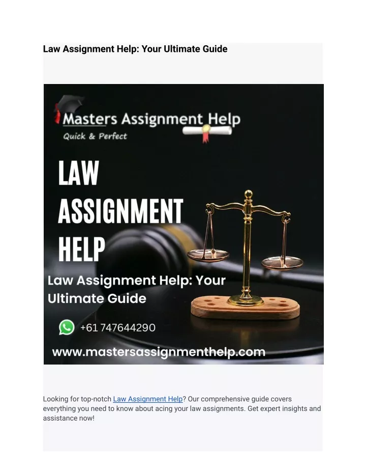 law assignment help your ultimate guide