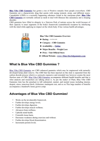 Blue Vibe CBD Gummies