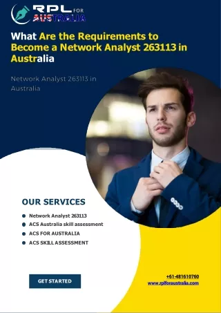 What Are the Requirements to Become a Network Analyst 263113 in Australia