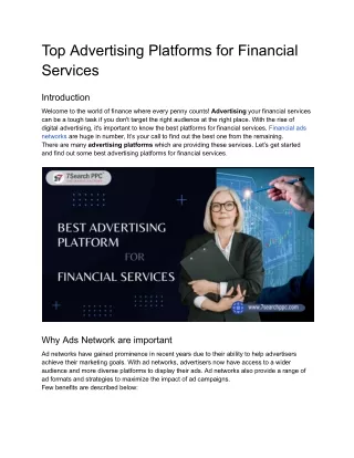 Top Advertising Platforms for Financial Services