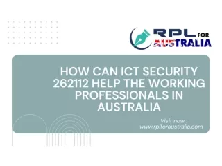 How Can ICT Security 262112 Help The Working Professionals In Australia