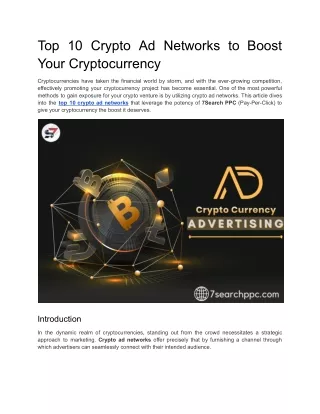 Top 10 Crypto Ad Networks to Boost Your Cryptocurrency (1)