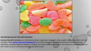 Summer Keto ACV Gummies UK