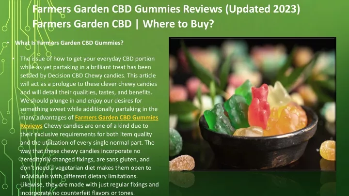 farmers garden cbd gummies reviews updated 2023