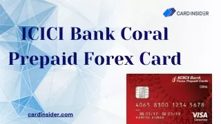 ICICI Bank Coral Prepaid Forex Card
