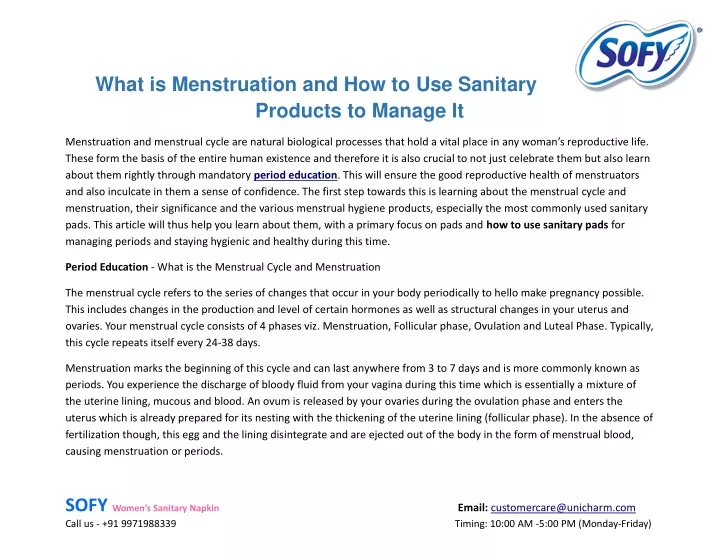 what is menstruation and how to use sanitary