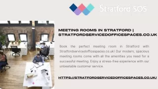 Meeting Rooms In Stratford | Stratfordservicedofficespaces.co.uk