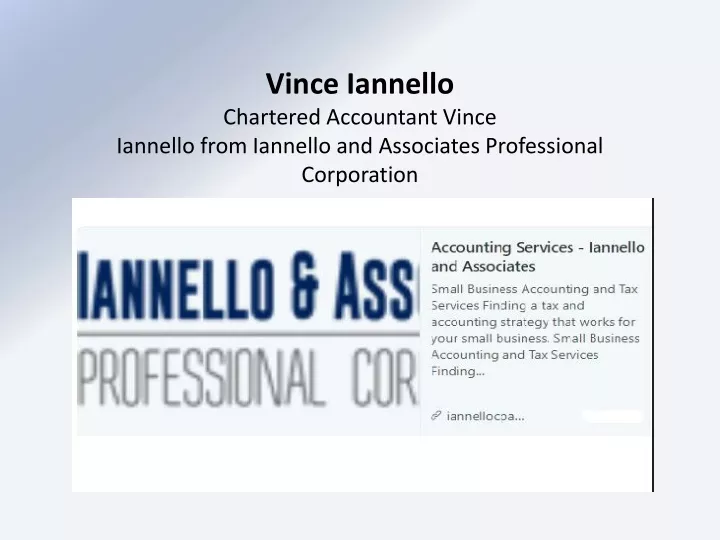 vince iannello chartered accountant vince