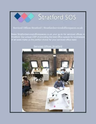 Serviced Offices Stratford | Stratfordservicedofficespaces.co.uk