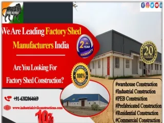 Prefabricated Factory Shed-Prefab Structure Manufacturers-Prefabricated Shed-Prefabricated Industrial Shed-Chennai