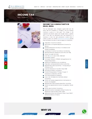 Best Income Tax Consultant in Delhi: Expert Financial Advisory & Taxation Servic