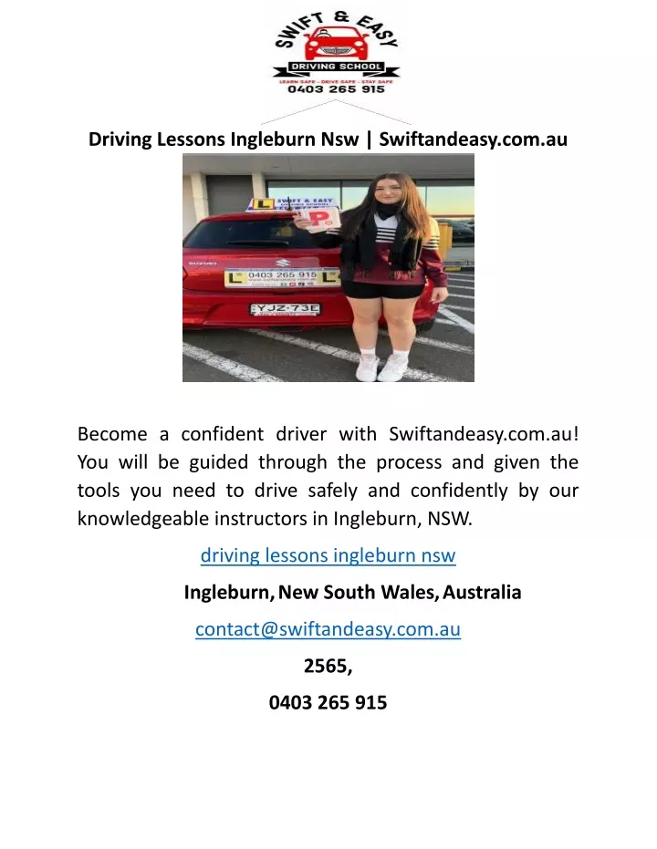driving lessons ingleburn nsw swiftandeasy com au
