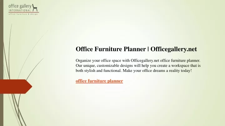 office furniture planner officegallery