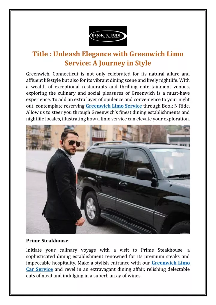 title unleash elegance with greenwich limo